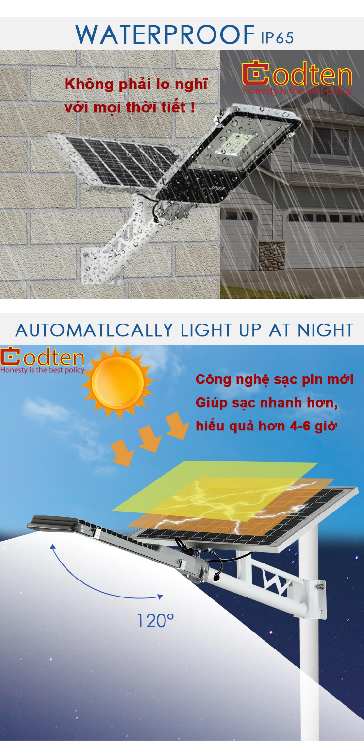 Đèn chiếu sáng năng lượng mặt trời 150W